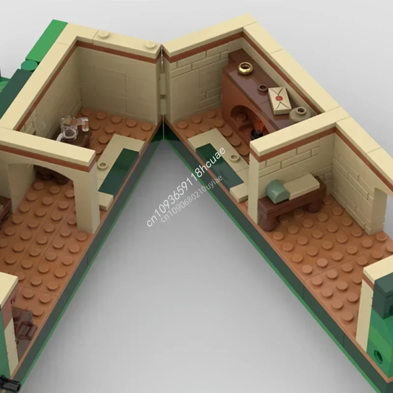 659 stücke Film Serie Bilbos Hobbit Loch Modulare Architektur Haus Moc Bausteine Montage Ziegel Spielzeug Kinder Weihnachten Geschenke