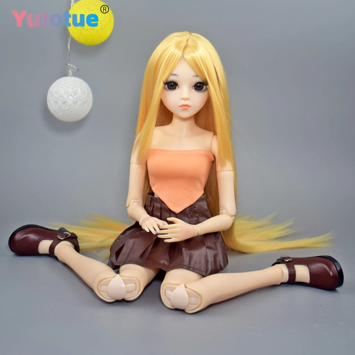 YUTOTUE 60 cm hoogte meisjespop met make-up gezicht mode kleding schoenen pruiken volledige set BJD pop speelgoed