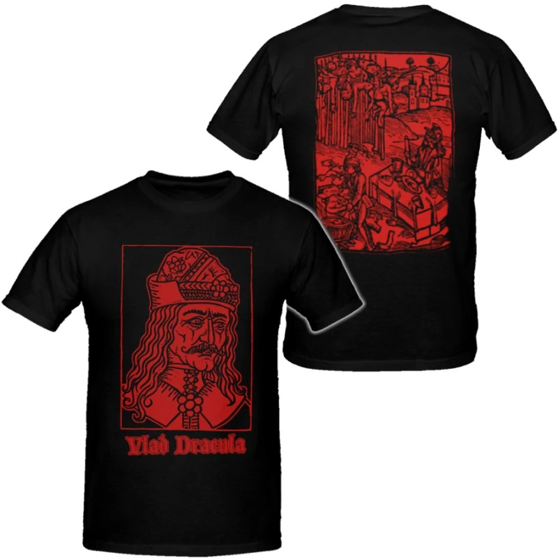 Camiseta de algodón estilo Vlad Tepes para hombre, camiseta de hip hop y heavy metal, unisex, de verano, manga corta, de marca, estilo retro.