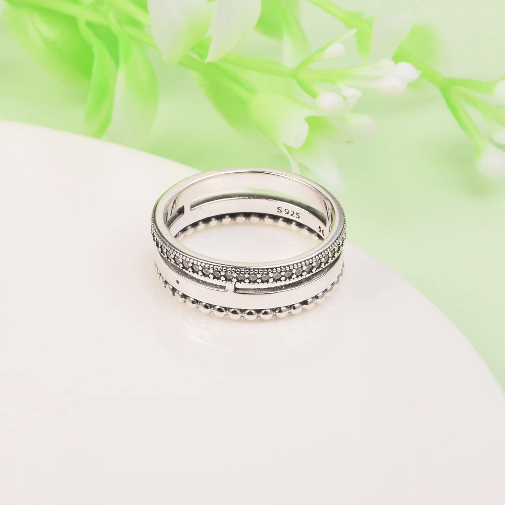 Regal Signature CZ Ring Authentic 925 Sterling silver Jewelry Ring For Woman European Silver Rings For Jewelry Making image 4