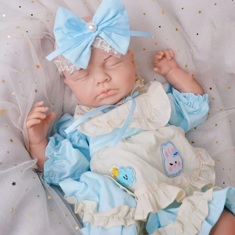 18,9-calowa duża lalka Reborn z pełnego ciała silikonowego Uroczy uśmiech Noworodkowa dziewczynka