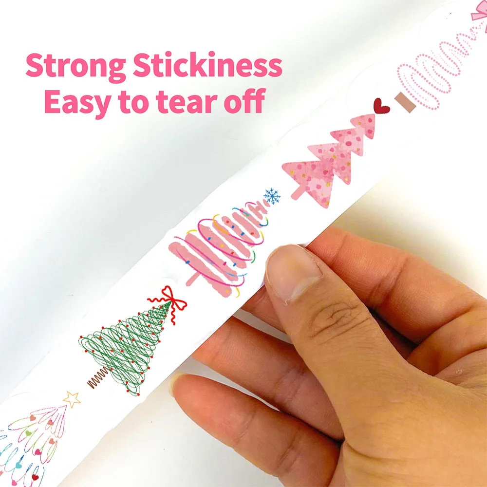 500 قطعة شجرة عيد الميلاد لفة ملصق Catoon الهاتف المحمول الرجعية دراجة القهوة سكيت تخصيص الفن ملصقات مقاومة للماء