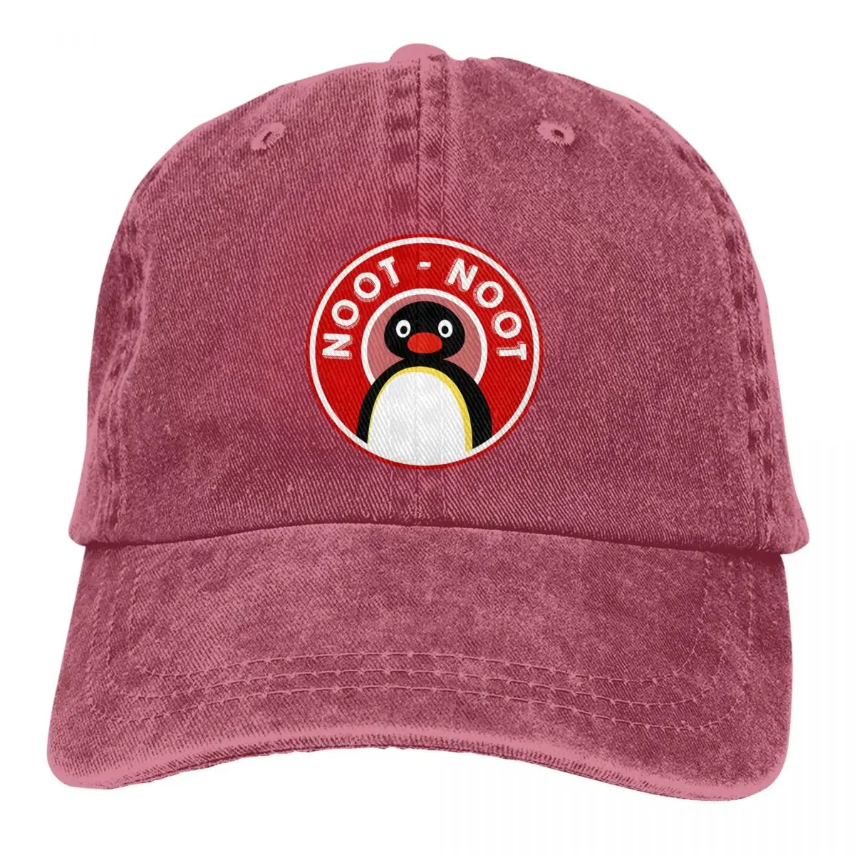 

Pingu Noot Noot Red Magnet Men Pure Color Baseball Hats Pingu The Pengouin Sun Visor Caps Peaked Cap