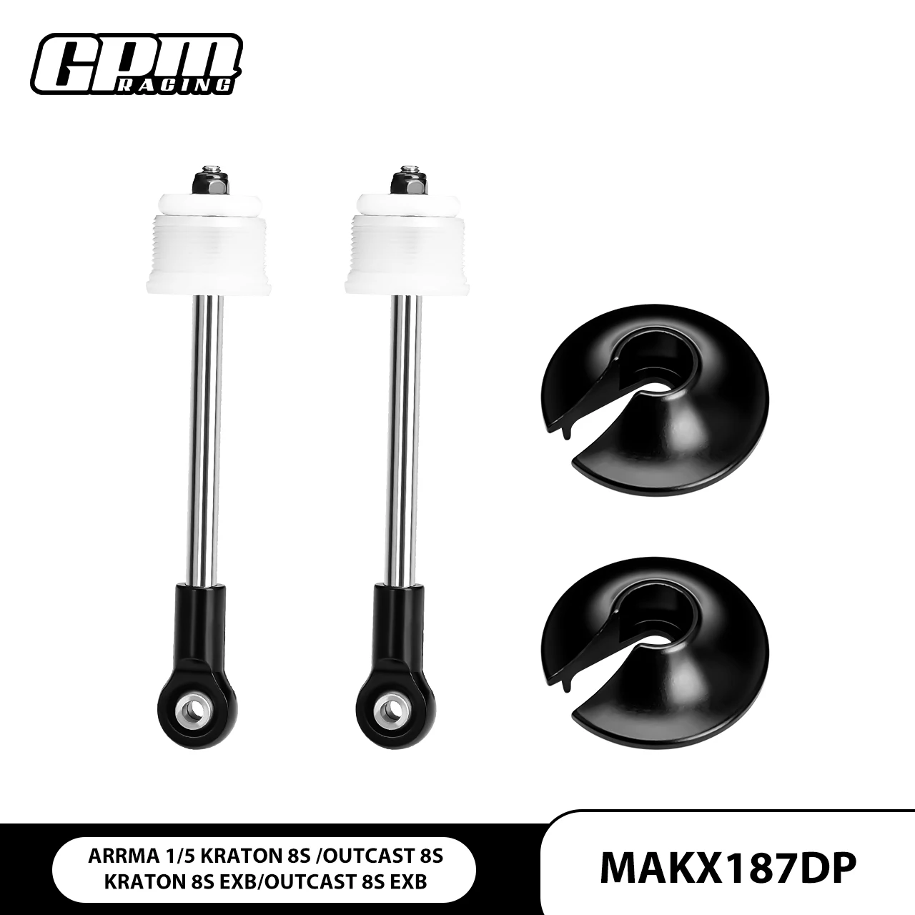 GPM ARRMA 1/5 Kraton 8S EXB ARA5808V2 ชุดแกนโช้คอัพหน้าเหล็กกล้าคาร์บอน+อลูมิเนียม