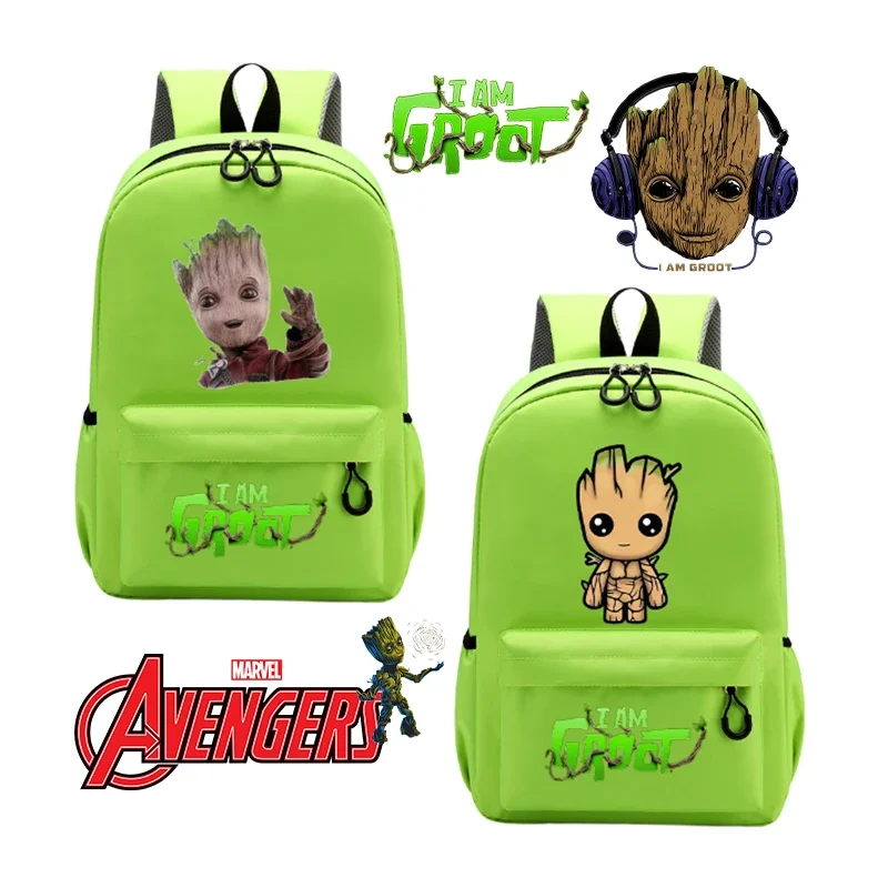 

Disney Marvel Groot Kids Student School Bag Anime Cartoon Print Girl Cute Backpack Teenager School Supplies Knapsack Child Gifts