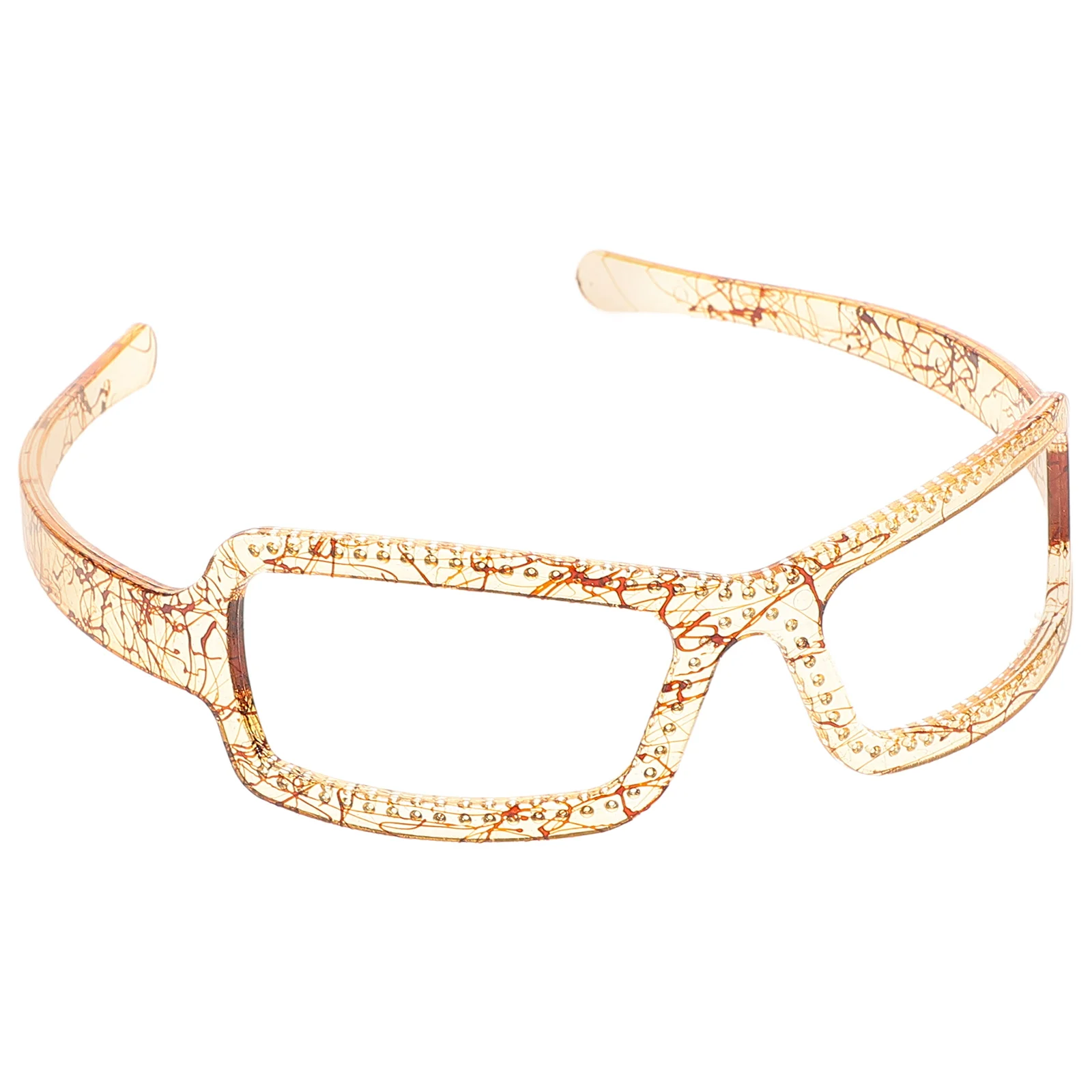 

Funny Resin Headband Lightweight Plastic Hairband Face Washing Glasses Style Comfortable No Pressure Cute Decorated Female