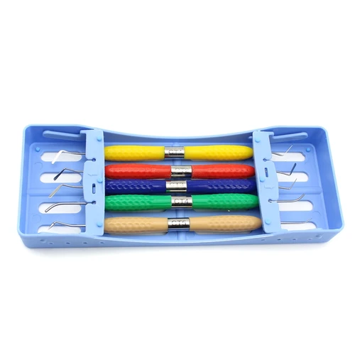 5 unids/set Kit de espátula de resina Dental mango de silicona espátula de relleno de resina compuesta herramientas de Kit de restauración estética dental