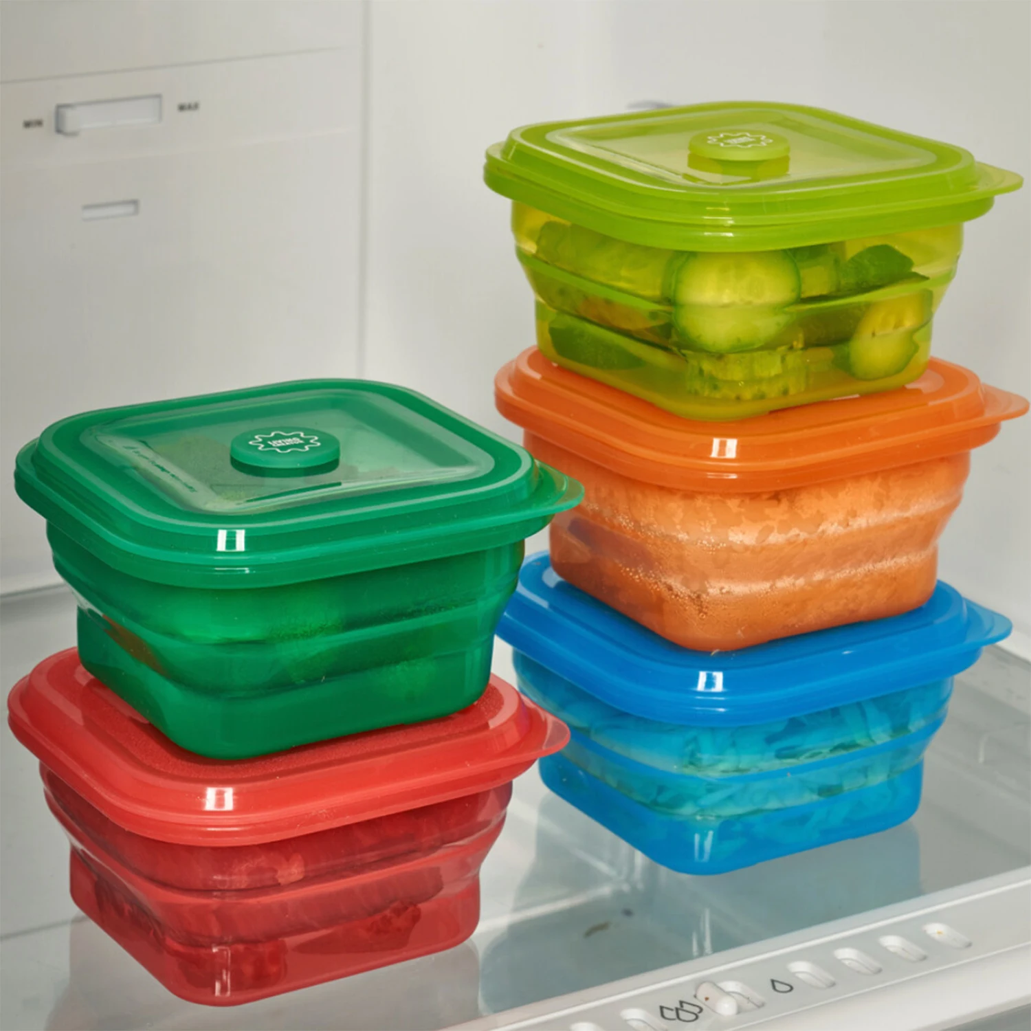 Caixa de Silicone para Alimentos, Preservação de Alimentos, Cozimento Lento, 400ml, Retangular, Essencial para Cozinha, Recipiente de Armazenamento Durável