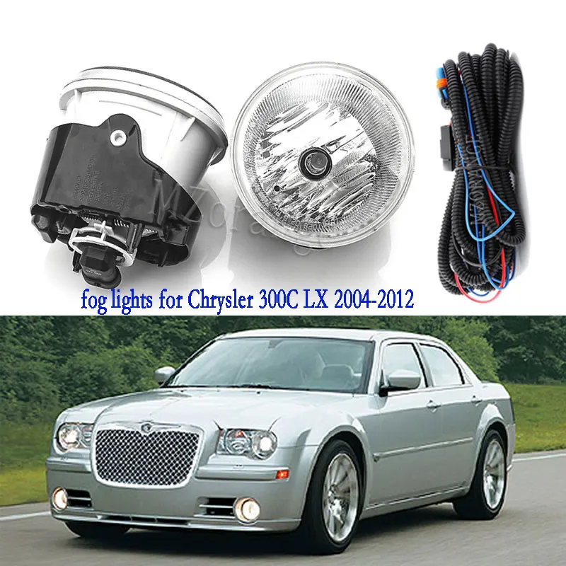 Fog Lights for Chrysler 300C LX 2004-2012 Headlight Fog Light Halogen Fog Lamp Car Lamps Driving Lamp Wiring Harness Switch Kit