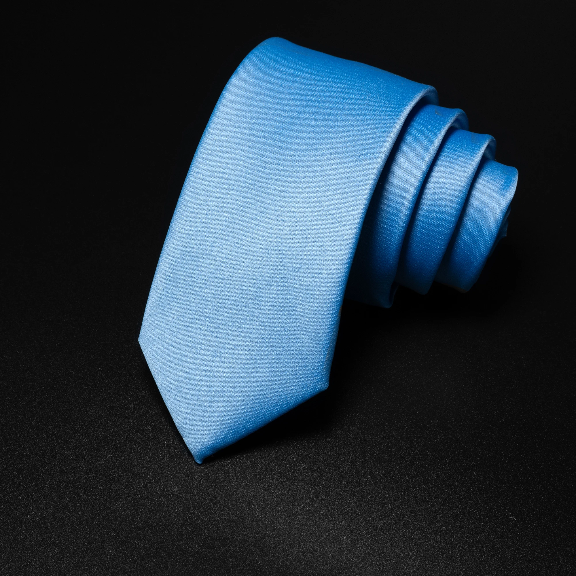 6cm Schmale Einfarbige Herren-Krawatte Blau Schwarz Schlichte Formelle Krawatte Mehrfarbig Optional Cosplay Rollenspiel Geschäft Hochzeit Party – Detail 23