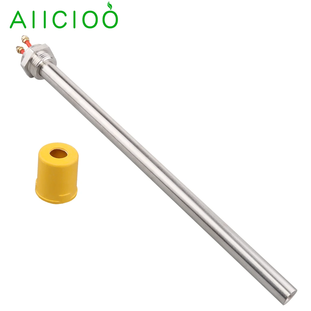 AIICIOO 220V Cartridge Heater AC Immersion Resistance for Water Heater Electric Tubular Pipe 1 inch Heating Element 4000w SUS304