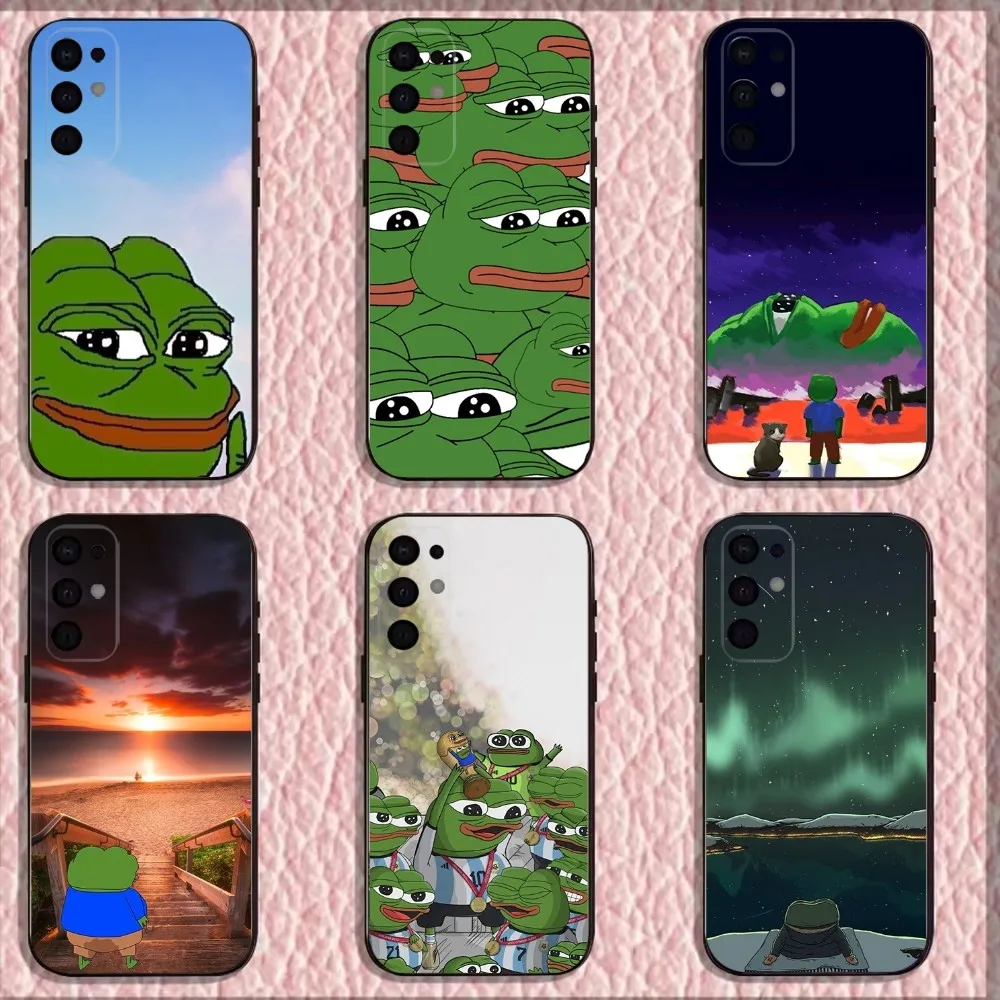 

Funny P-Pepe the Frog Phone Case For Samsung S25,S24,S21,S22,S23,S30,Ultra,S20,Plus,Fe,Lite,Note,10,9,5G Black Cover