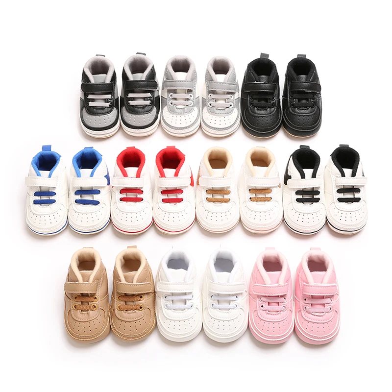 

Spring and Autumn Style 1-Year-Old Baby Soft Soled Anti Slip Sports Shoes For Men and Women With Buckle Baby Shoes and Walking
