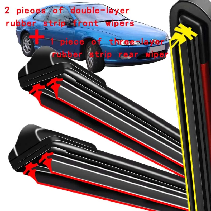 

For Peugeot 406 Estate 1996-2004 1997 1998 1999 Wiper Front & Rear Wiper Blades Windshield Windscreen Window Brushes 24"+22"+14"