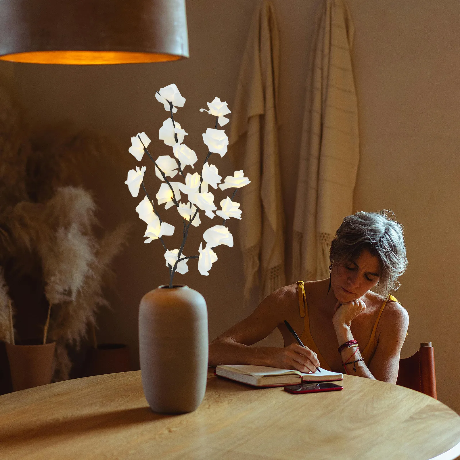 

1Pcs LED Rose Flower Lamp Romantic Realistic Rose Night Light for Room Decor Restaurant Bar Garden Wedding Anniversary Festival