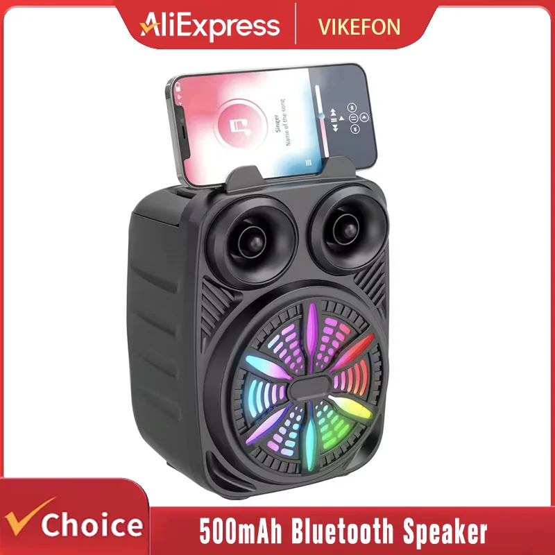 500mAh سمّاعات بلوتوث صندوق الصوت عالية الطاقة مكبرات صوت بخاصية البلوتوث TF/FM/USB/TWS/BT يده مكبرات الصوت للرقص