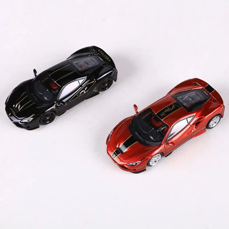 Diecast Model Car 1/64 Ferrari F8 Tributo Car Mode Ferrari Sports Car Veicoli da gioco Giocattoli per ragazzi