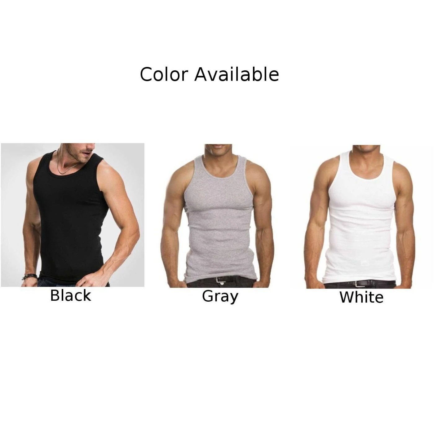 Men Tank Tops Undershirt Gym Workout Stringer Fitness T-Shirt Beater Undershirt