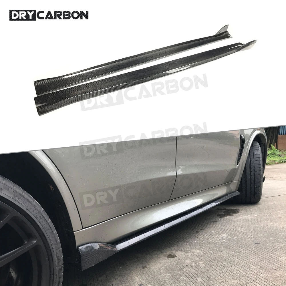

Для BMW X5M F85 X6M F86 2015 2016 2017 2018 боковые юбки из углеродного волокна, рокерные панели, комплект кузова, удлинитель, аксессуары FRP