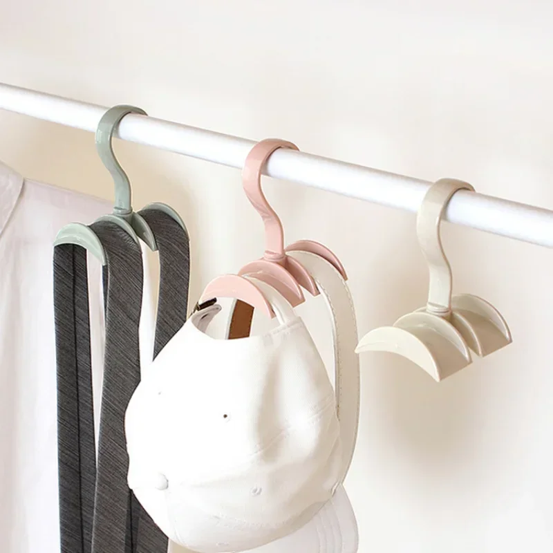 1PC Bag Hanger Hook Rotatable Scarf storage Handbag Tie Bilateral Hanging Holder Household Wardrobe ABS Plastic Hooks Organizer