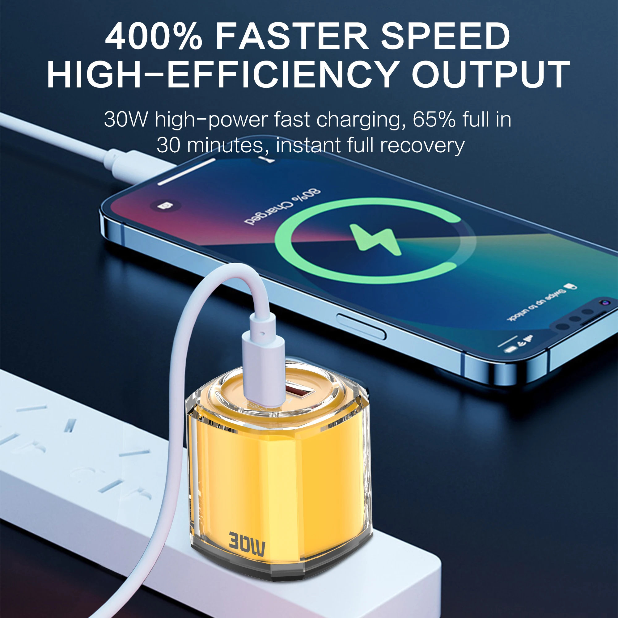 30 واط QC3.0 PD USB C شاحن سريع الجدار محول الاتحاد الأوروبي الولايات المتحدة المملكة المتحدة التوصيل آيفون 15 16 17 سامسونج S24 شاومي هواوي OnePlus شحن سريع