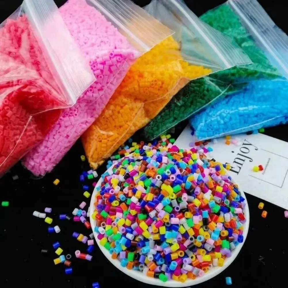500Pcs High-Transparency 5mm Fuse Beads Heat Press Handmade Pixel Puzzle Iron Beads Handmade DIY Perler Beads Kids Education