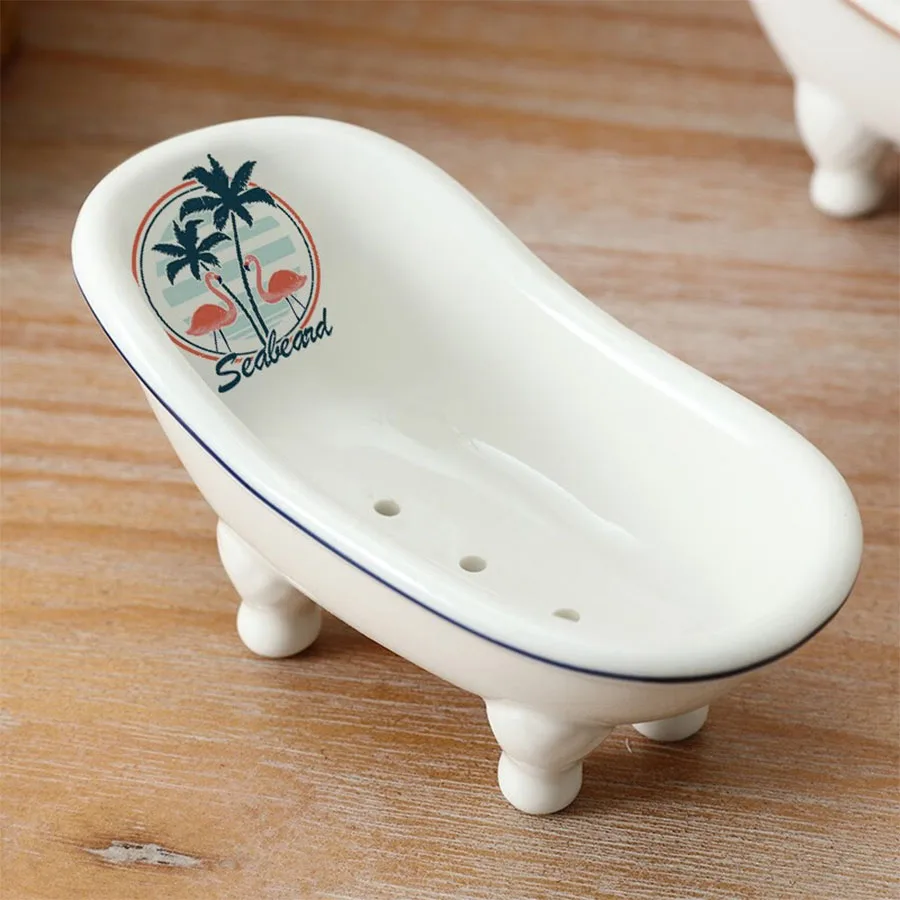 Creative Nordic-Style Draining Soap Box & Ceramic Soap Dish – Ideal for Bathroom Bathtubs & Sinks view 5
