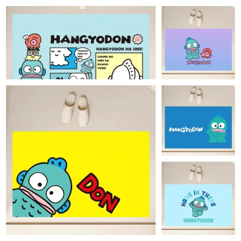 

MINISO Sanrio Hangyodon Kawaii Floor Mat Anti-Slip Bathroom Kitchen Bedroom Living Room Entrance Rug Home Decor Resistant Dirt