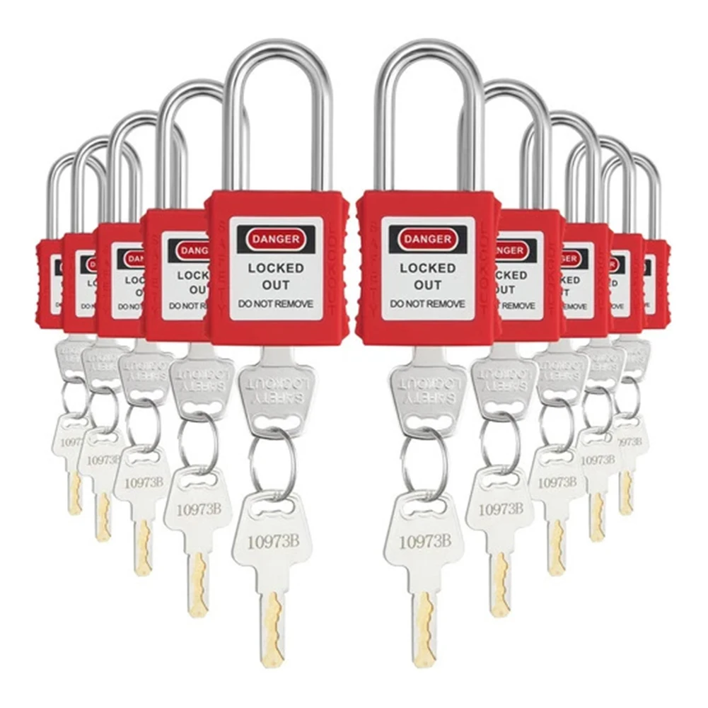 

10 Pack of Steel Beam Lock Tags Rustproof and Waterproof for Effective Isolation Locking and Maintenance Tasks