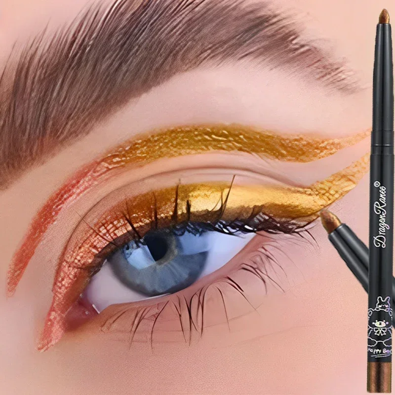 Waterproof Shiny Green Purple Eyeliner Pen Long Lasting Glitter Eye Shadow Lying Silkworm Pen Women Eyes Makeup Beauty Cosmetics