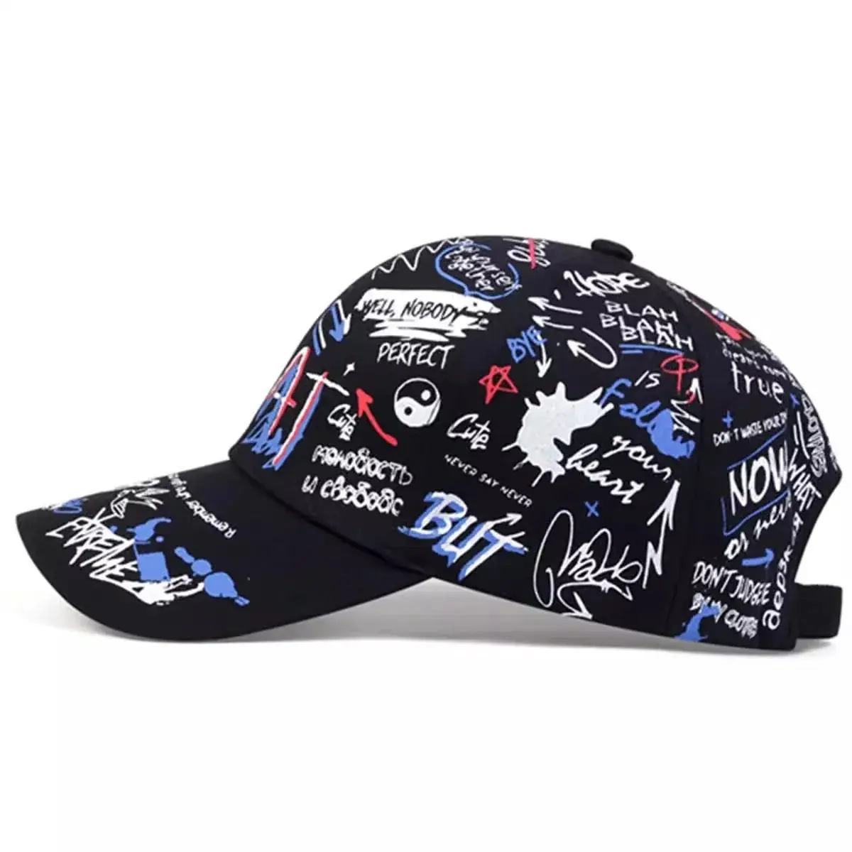 Korean Graffiti Fashion Hipster Cap Personality Street Trend Men\'s And Women\'s Baseball Caps European And American Hip-Hop Hats