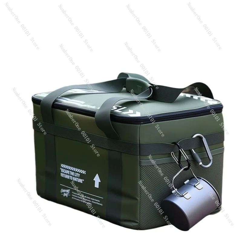 

Outdoor Camping Gear, Multi-functional Storage Bag, Large Capacity Foldable Utensil and Stove Organizer Box, Perfect