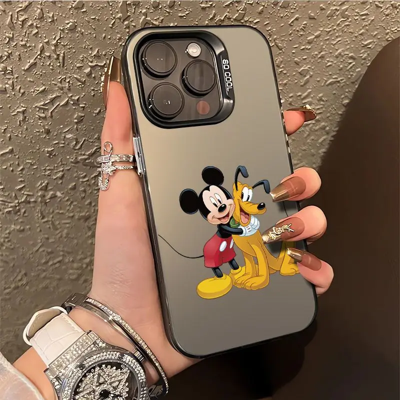 New Disney Mickey Mouse And Pluto Cartoon Phone Case For iPhone 15 14 13 12 16 Pro Max XR XS X 15 14 8 7 Plus 13 12 Mini Cover