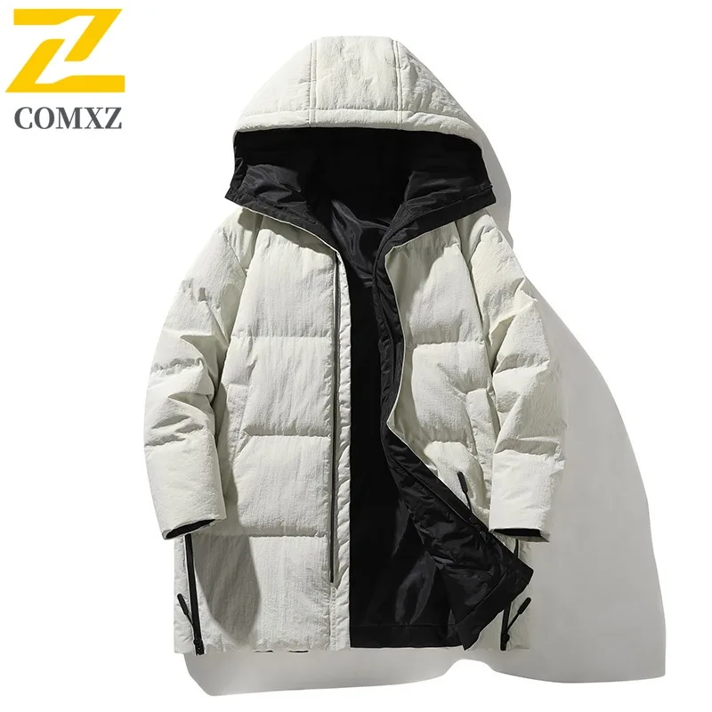 COMXZ Uomo Giacca invernale imbottita da uomo Multi-Funzione con cappuccio da lavoro all'aperto Parka caldo spesso Cappotti da campeggio leggeri e confortevoli rilassati