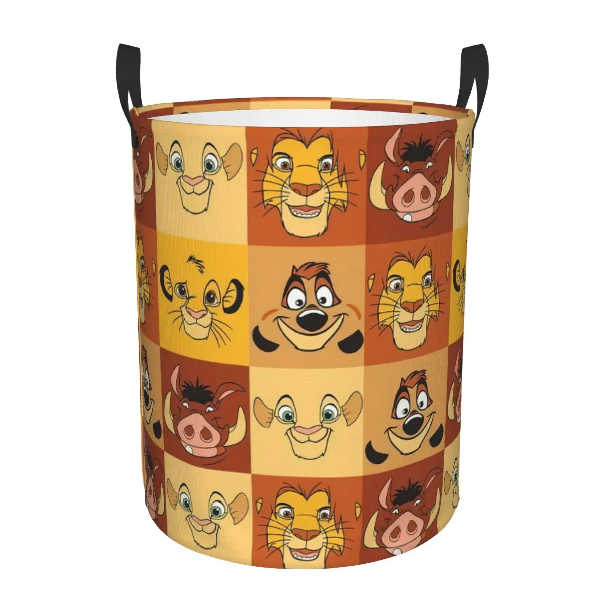 Anime The Lion King Cartoon Laundry Basket Collapsible Large Clothes Storage Bin Cartoon Baby Hamper