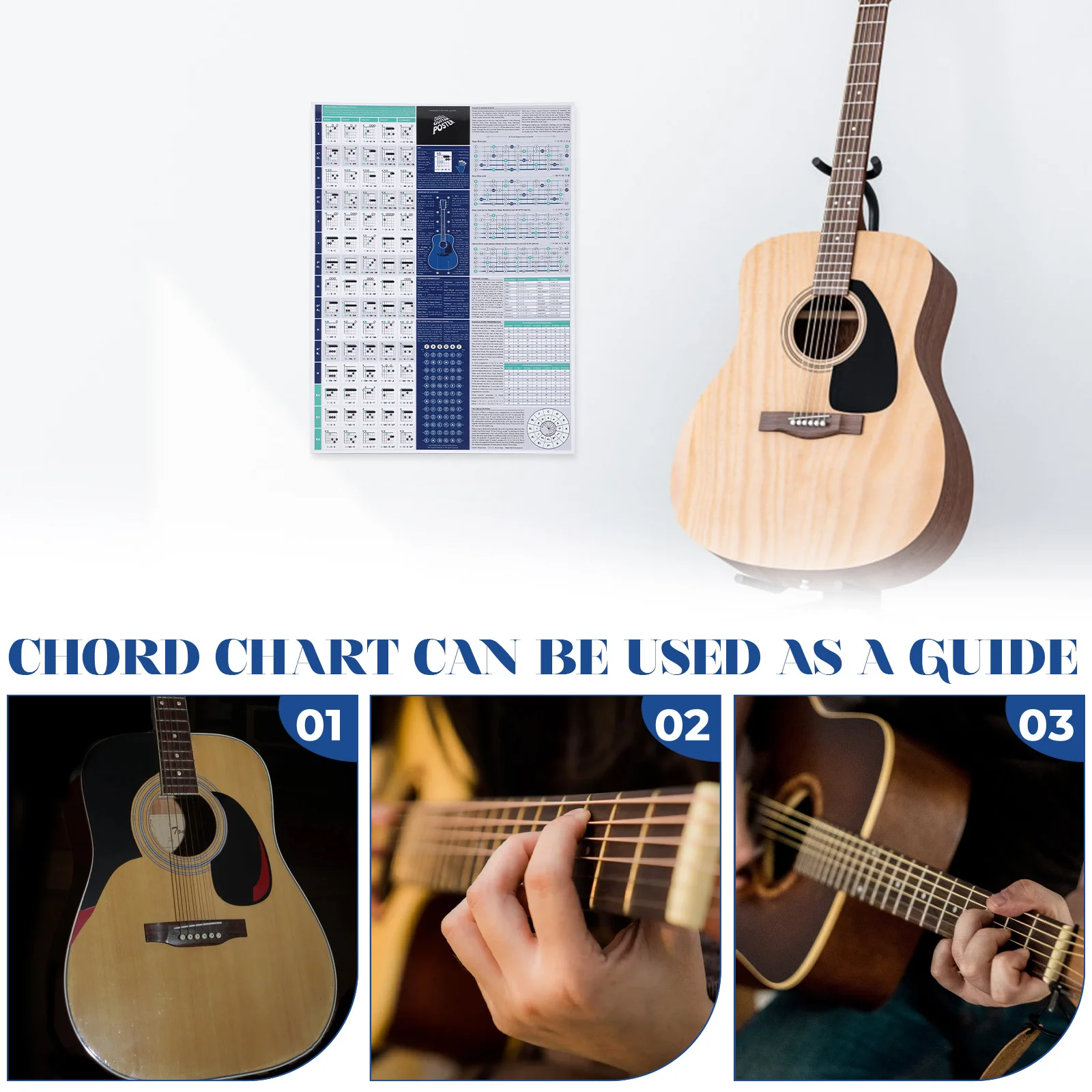 

Chords Poster For Player Wall Chart Reference Educational Supplies Practice Chart For Beginners Guitar Chord Scale Poster Guitar