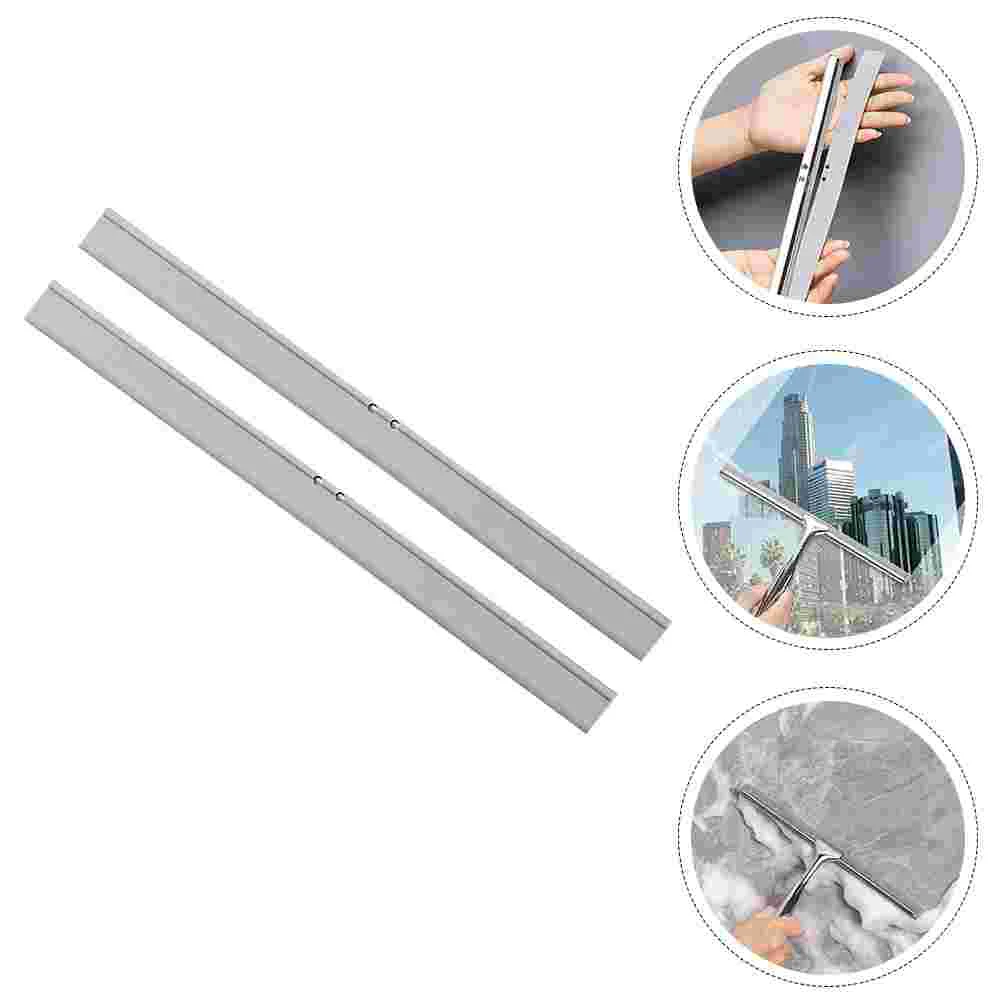 2pcs Rubber Shower Squeegee Strip Cleaner Scraper Window Squeegee Refills Replacement Window Cleaning Tool