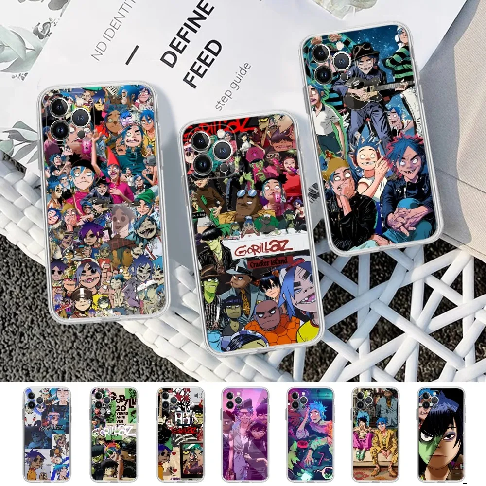 Чехол Gorillaz для iphone 15 14 11 12 13 Mini Pro XS Max 6 7 8 Plus X XR SE 2020