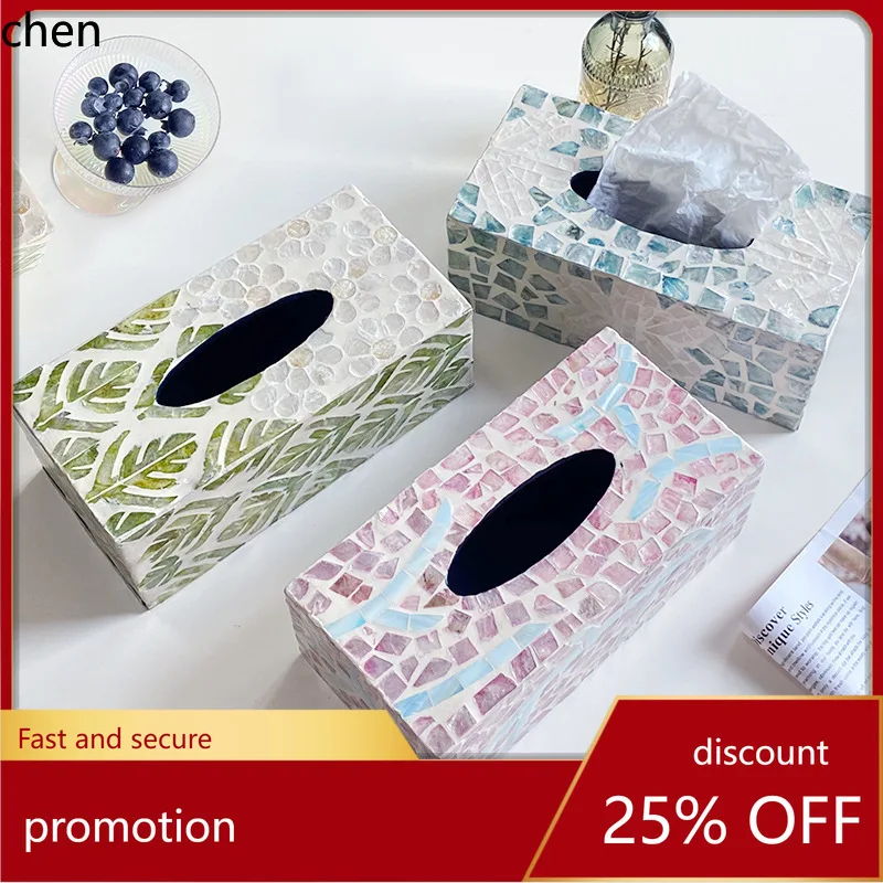 YFY colorful creative shell-shaped tissue box with lid for home, guesthouse, hotel, and club use