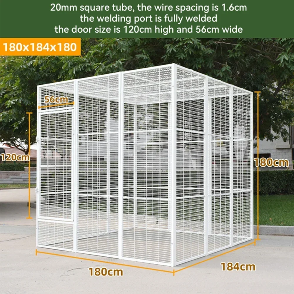 Big Metal Pet Cages & Houses 304x180x180cm 244x180x180cm Iron Wire Large Outdoor Pet Cages Metal Dog Kennels for Outdoor