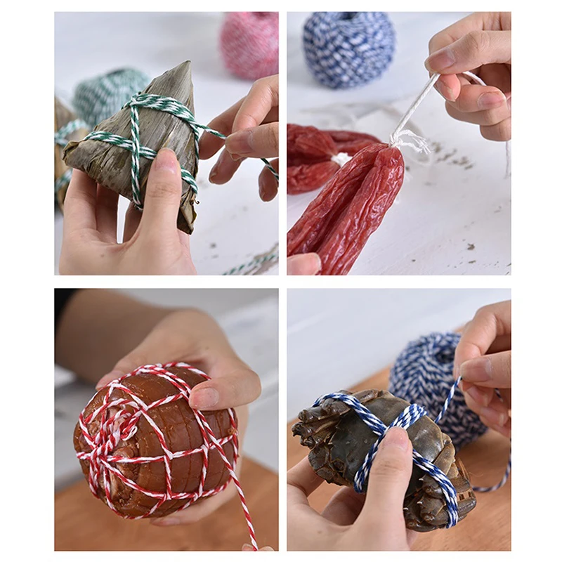 2 مللي متر سميكة الجزار سلسلة القطن خيوط اللحوم الإعدادية تروسينغ تركيا الشواء سلاسل اللحوم السجق التعادل حبل الحبل 100 متر