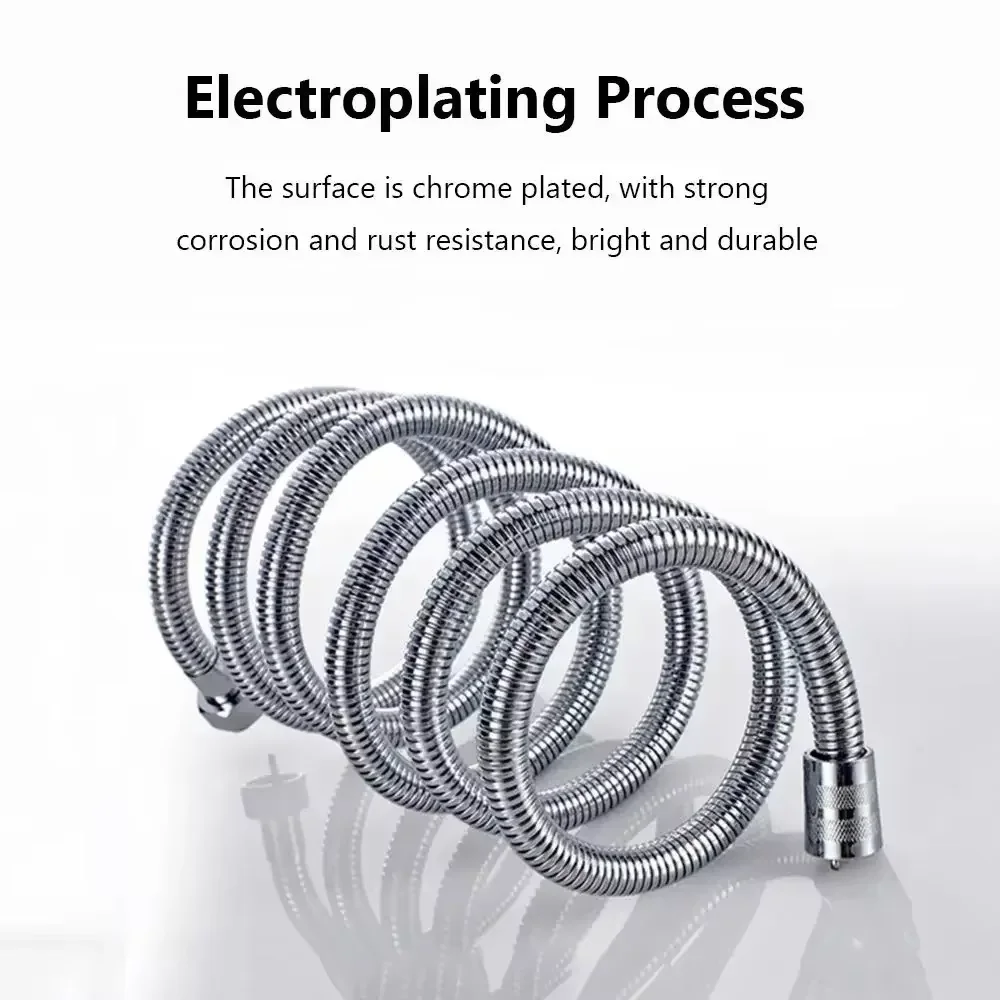

1PCS 304 Stainless Steel Corrugated Pipe 4 Points Anti-Burst High Pressure Water Heater Hose for Toilet Basin Outlet Pipe