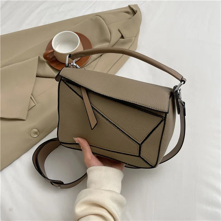 

2026 Street Style Square Bag, Women's Patchwork Design Shoulder Bag, Unique Crossbody Purse, Trendy Casual Daypack