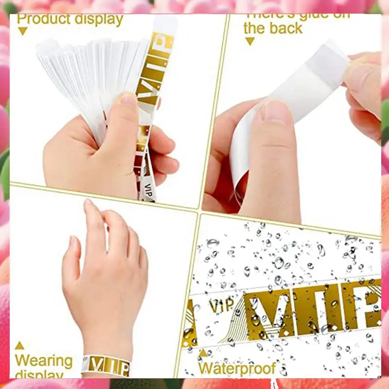 

3000 Pcs VIP Wristbands Lightweight Event Bracelets Personalized Party Wrist Bands Colored Waterproof Armband-ABJU
