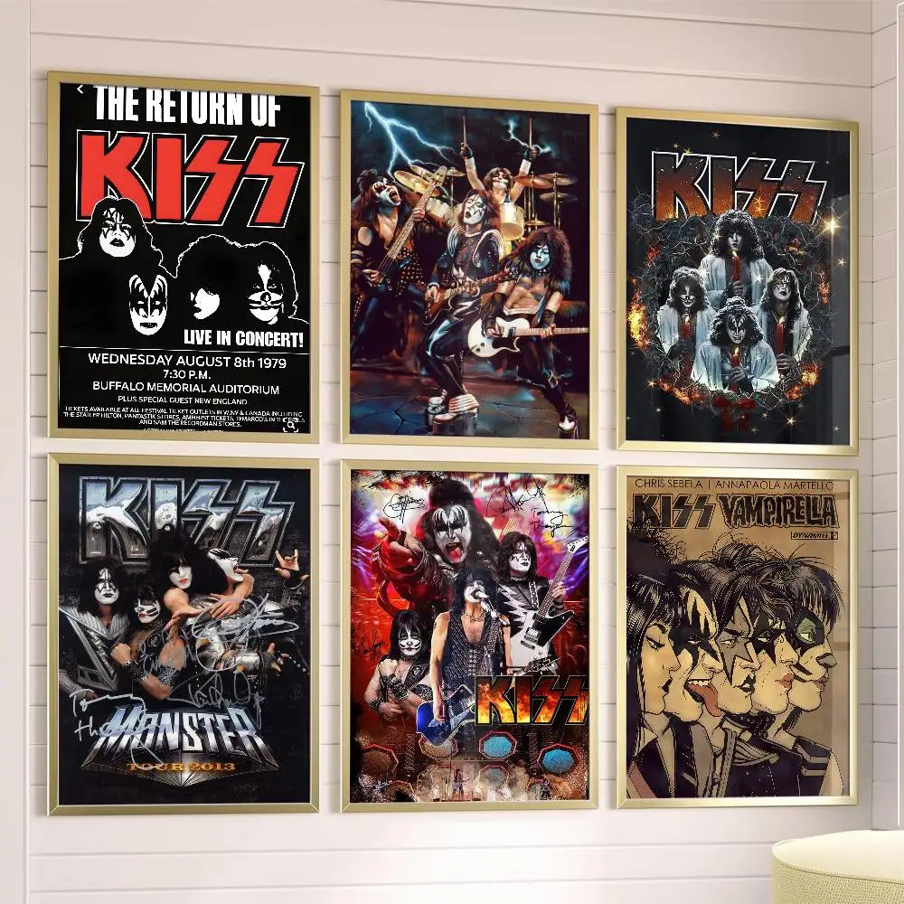 

K-KISS Band Singer Retro Poster Posters,waterproof Paper Stickers,coffee Shops,bar Living Rooms