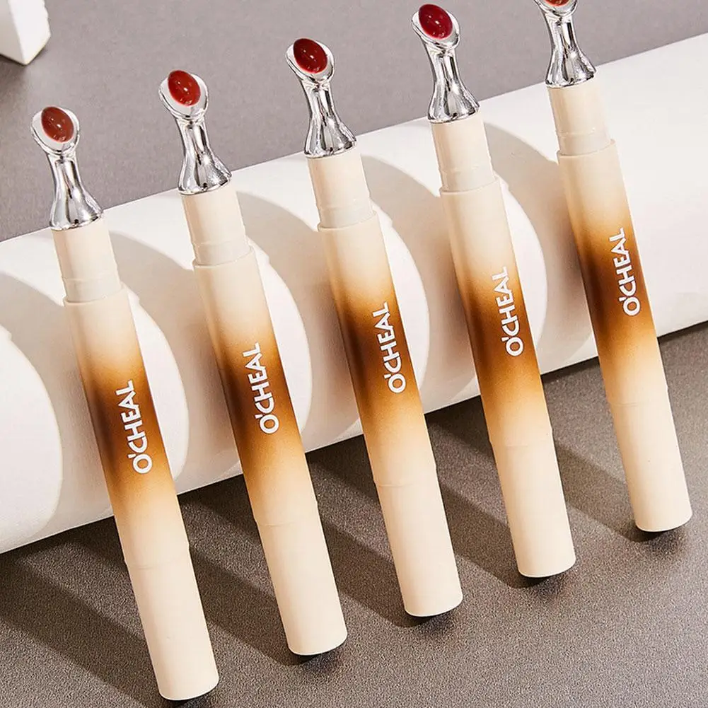 5 kleuren luchtkussen lippoeder crème mat langdurig hydraterende lippenstift waterdicht niet-overdracht lipgloss gladde make-up cosmetisch