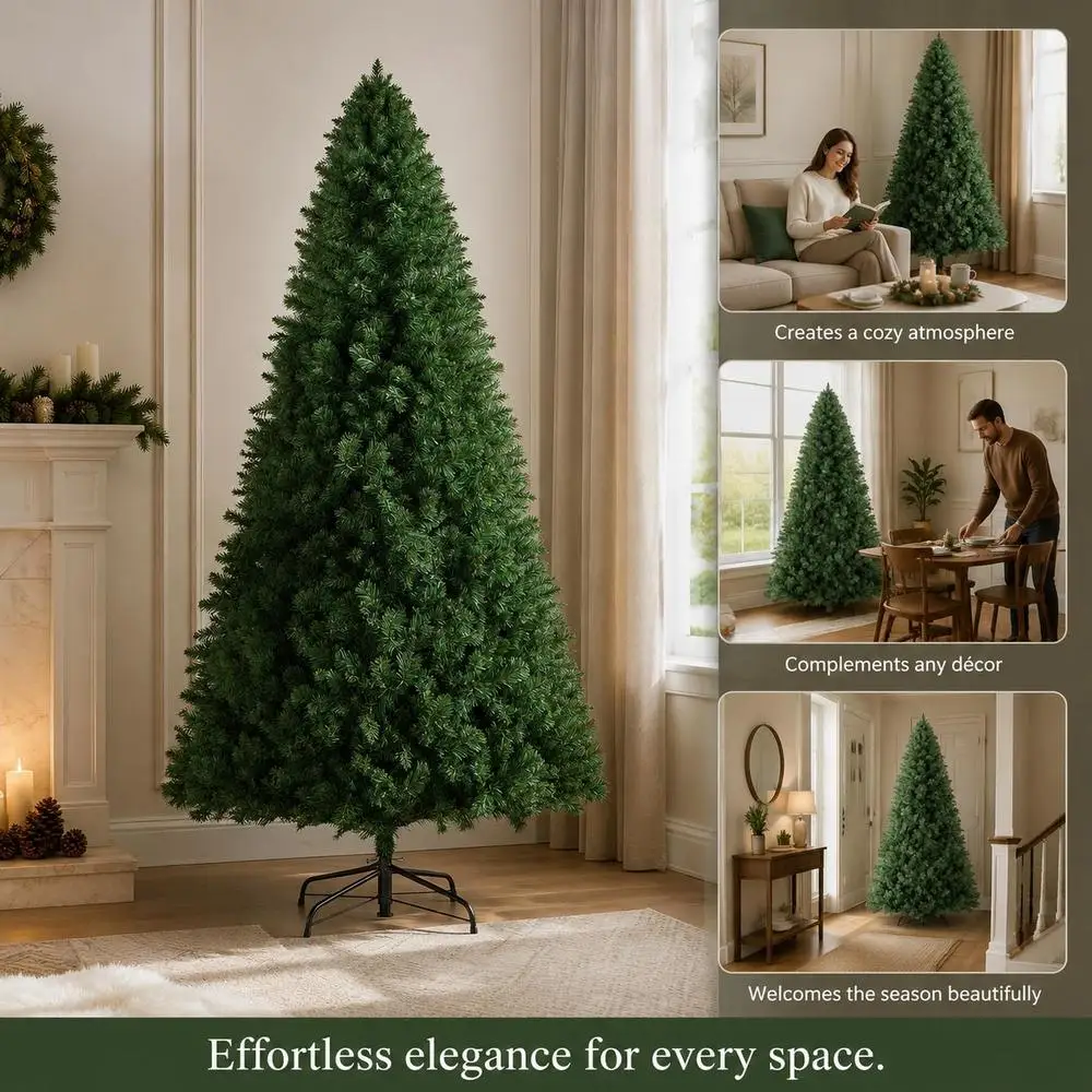 Sapin de Noël artificiel 220 cm – 1 346 pointes et pied métal
