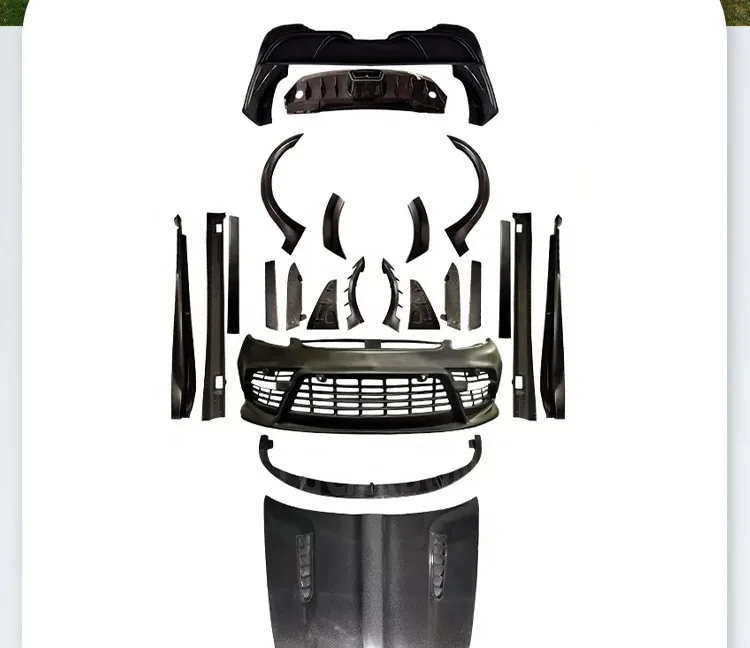 for 970 Bodykit M Style Body Kit Half Carbon Fiber Car Bumper Fender Engine Hood Body Kit