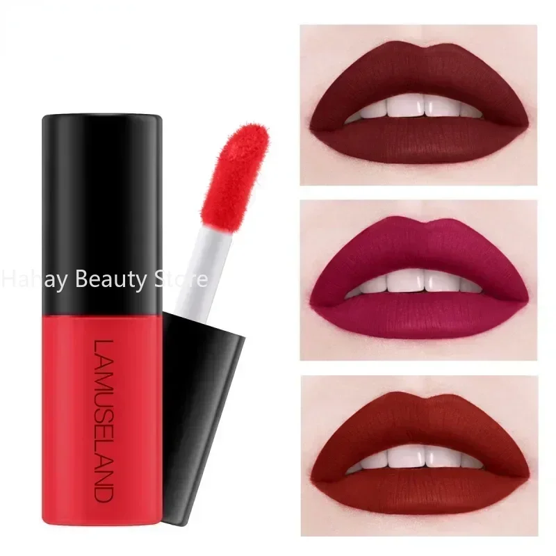 12-kleuren Matte vrouwen Vloeibare Lipgloss Waterdicht Langdurige non-stick Cup Make-Up Lip Glazuur Langdurige Tint Liner lippenstift