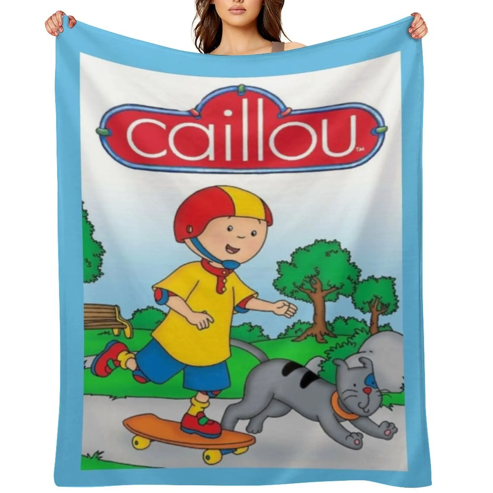 

Caillou Throw Blanket Summer Beddings Stuffeds Decorative Throw Flannel Blankets